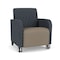 Lesro Siena Guest Chair w/ Front Casters, Black Legs, RS NightSky Back, MD Farro Seat, RS NightSky Panels SN1101 - alternate 1
